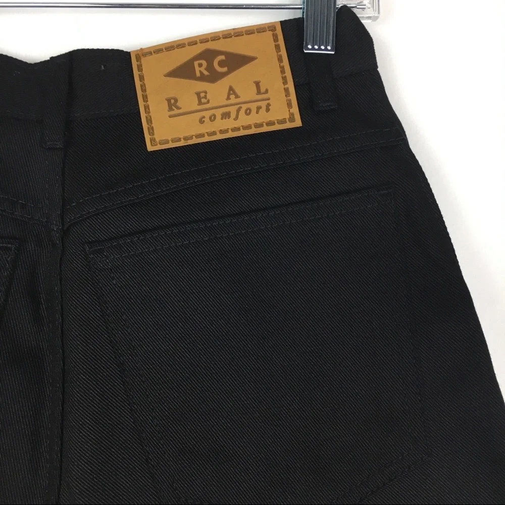 Vintage Black Denim‎ Mom High Waist Rise Shorts 8